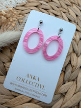 Load image into Gallery viewer, Ruby Dangle Glitter Earrings