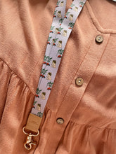 Load image into Gallery viewer, Babies & Ladybugs Fabric Lanyard