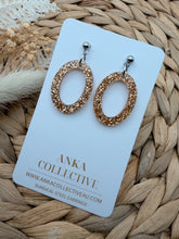 Load image into Gallery viewer, Ruby Dangle Glitter Earrings