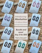 Load image into Gallery viewer, Manhattan Dangle Glitter Earrings