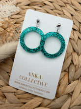 Load image into Gallery viewer, Halo Dangle Glitter Earrings