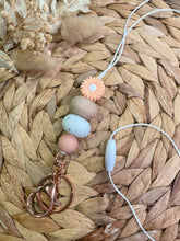 Load image into Gallery viewer, Orange Floral Lanyard