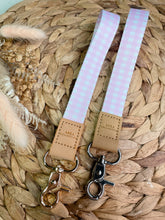 Load image into Gallery viewer, Pink Gingham Wristlet