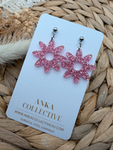 Load image into Gallery viewer, Daisy Dangle Glitter Earrings