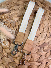 Load image into Gallery viewer, Peach Gingham Wristlet