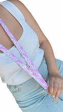 Load image into Gallery viewer, Pink Daisies Fabric Lanyard