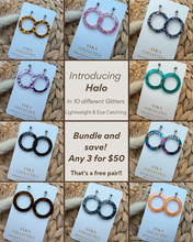 Load image into Gallery viewer, Halo Dangle Glitter Earrings