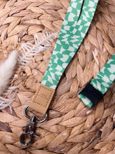 Load image into Gallery viewer, Groovy Gingham Green Fabric Lanyard