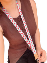Load image into Gallery viewer, Strawberry Gingham Fabric Lanyard