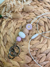 Load image into Gallery viewer, Light Purple Floral Lanyard