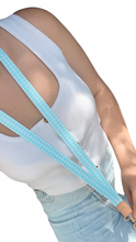 Load image into Gallery viewer, Mint Green Gingham Fabric Lanyard