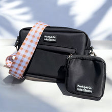 Load image into Gallery viewer, Pooch Walking Bag (Jet Black) - Mocha Gingham