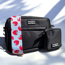 Load image into Gallery viewer, Pooch Walking Bag (Jet Black) - Strawberry Gingham