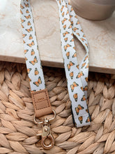 Load image into Gallery viewer, Golden Butterfly Fabric Lanyard