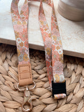 Load image into Gallery viewer, Autumn Florals Fabric Lanyard
