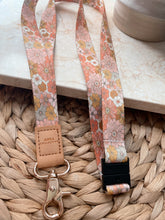 Load image into Gallery viewer, Autumn Florals Fabric Lanyard