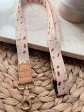 Load image into Gallery viewer, Tan Terrazzo Fabric Lanyard