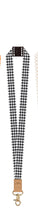 Load image into Gallery viewer, Black Gingham Fabric Lanyard