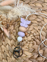 Load image into Gallery viewer, Purple Butterfly Lanyard