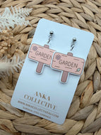 Garden Sign Dangle Earrings