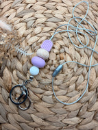 Purple Arch Beaded Lanyard