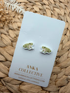 Green Tree Frog Stud Earrings