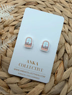 Floral Window Stud Earrings