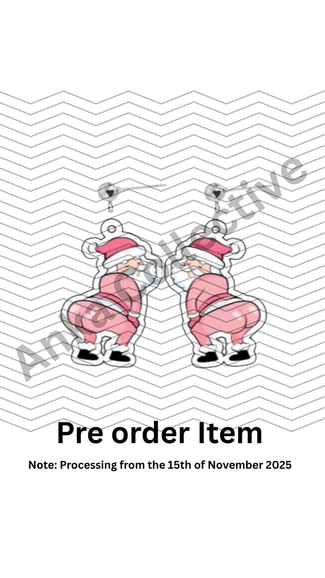 Twerking Santa Dangle Earrings