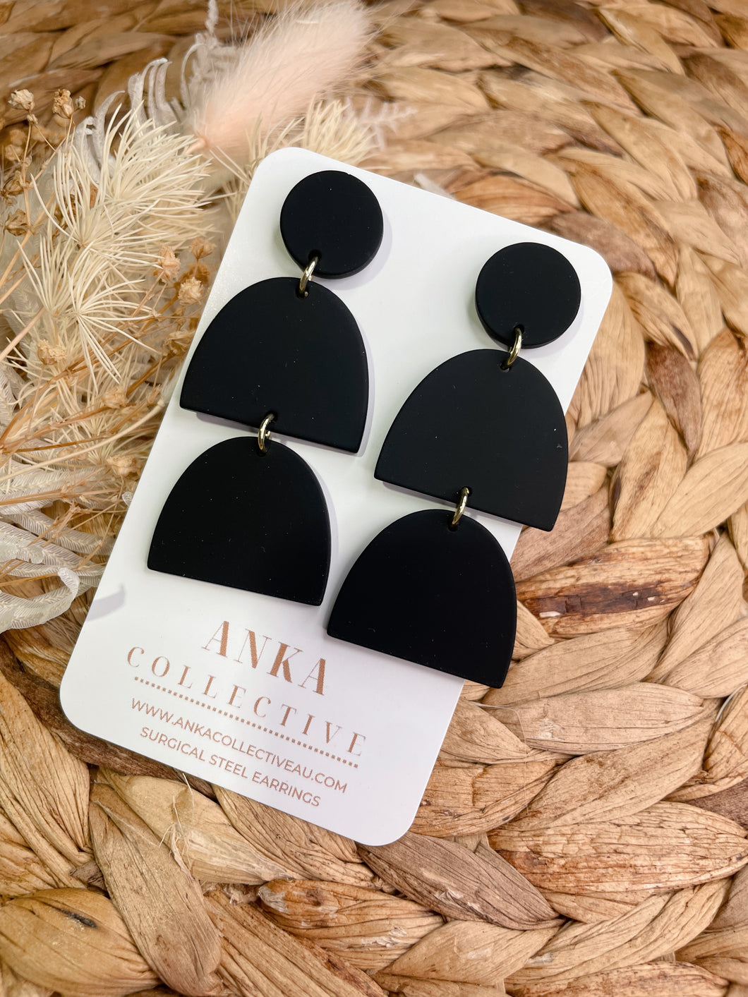 Dome Drop Statement Earrings