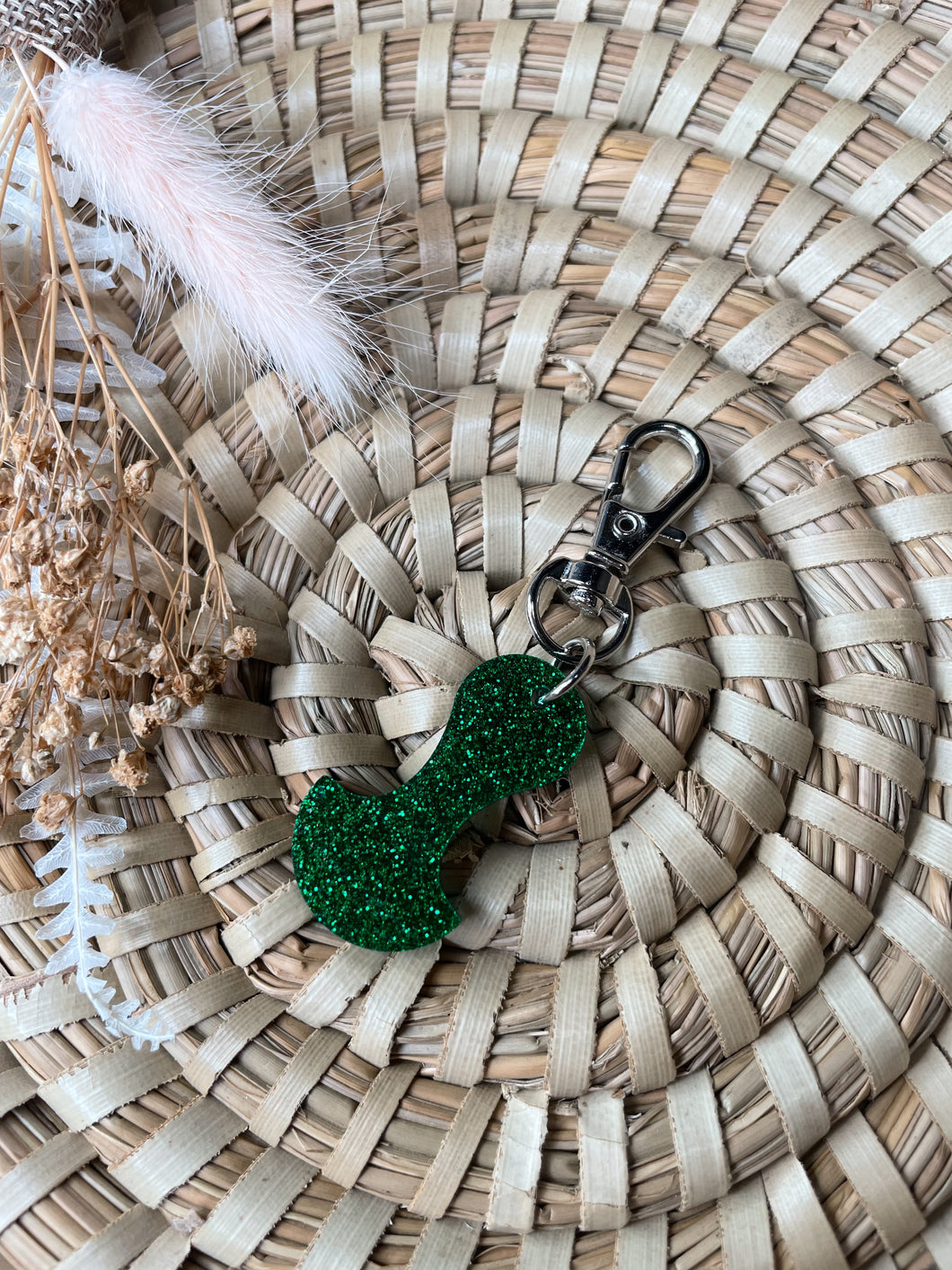 Dark Green Glitter Trolley Token