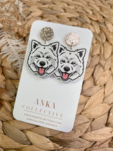 Load image into Gallery viewer, Samoyed Dangle Earrings
