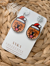 Load image into Gallery viewer, Chow Chow Dangle Christmas Earrings
