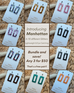 Manhattan Dangle Glitter Earrings