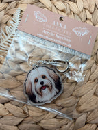 Havanese Dog Keychain