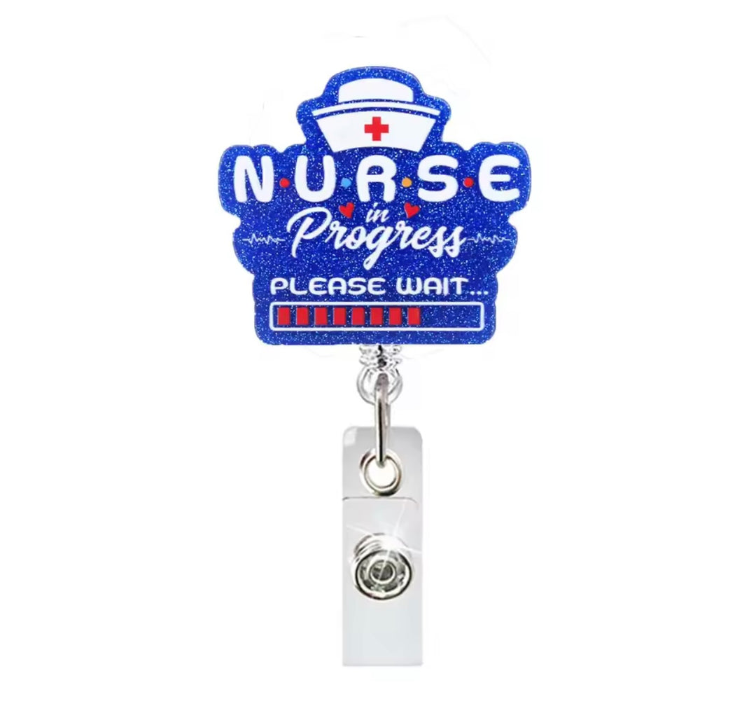 Nurse in Progress Please Wait Badge Reel