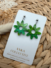 Load image into Gallery viewer, Daisy Dangle Glitter Earrings
