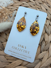 Load image into Gallery viewer, Ember Dangle Glitter Earrings
