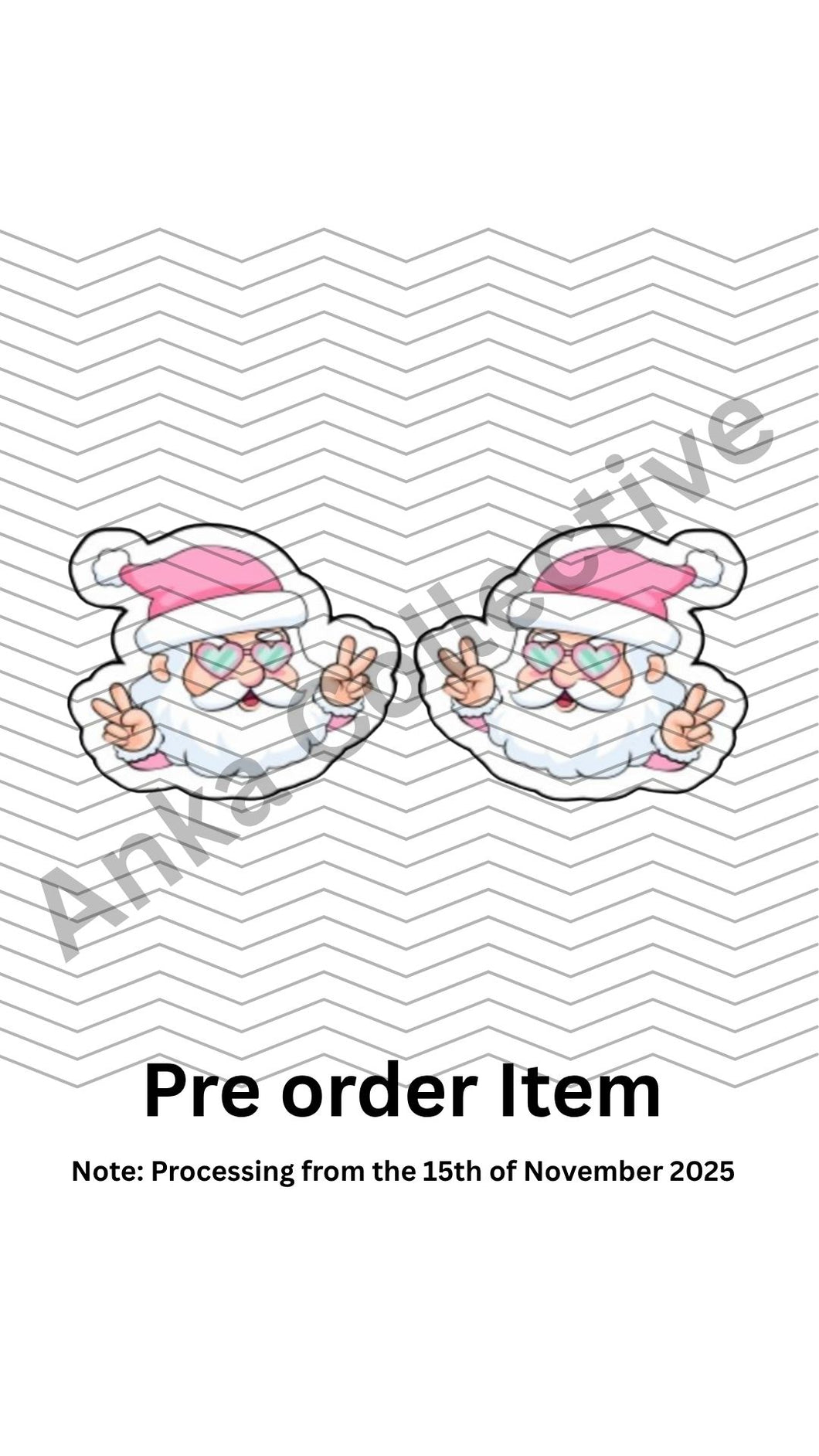 Peace Santa Stud Earrings