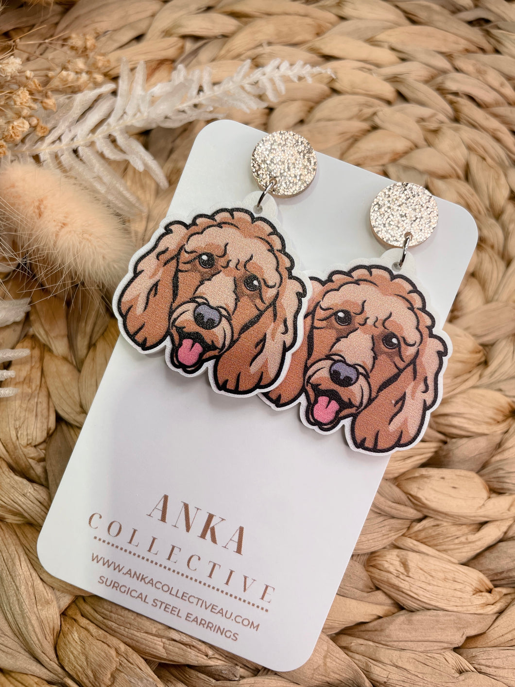 Poodle Standard Dangle Earrings