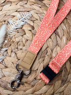 Groovy Wave Berry Fabric Lanyard