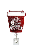 Coffee Scrubs Rubber Gloves Badge Reel