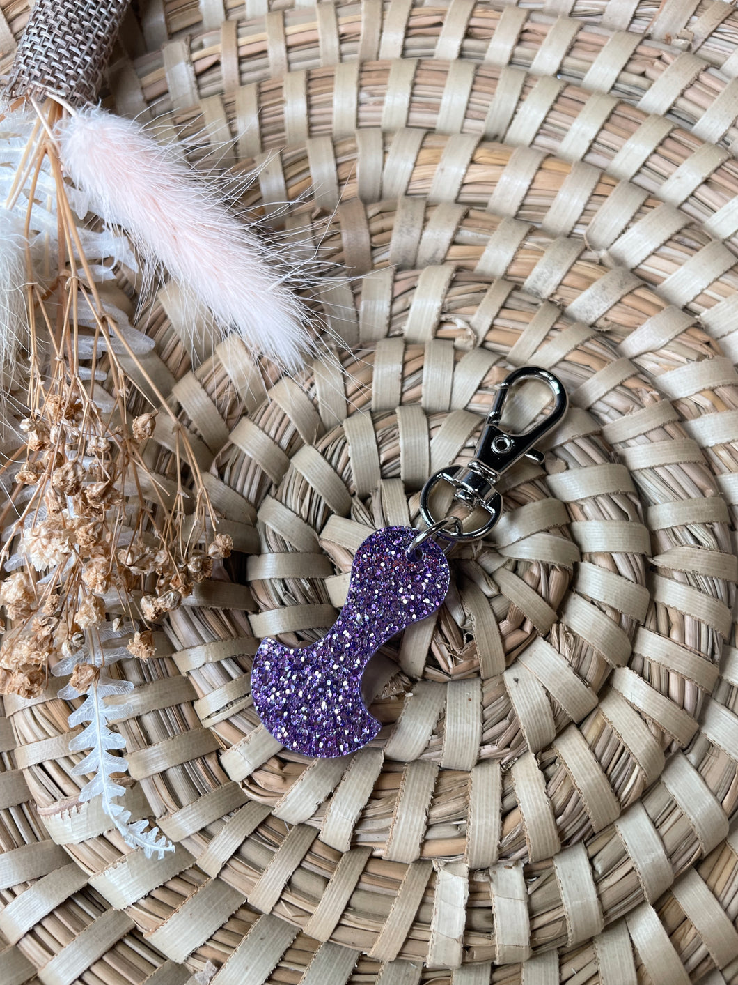 Purple Glitter Trolley Token
