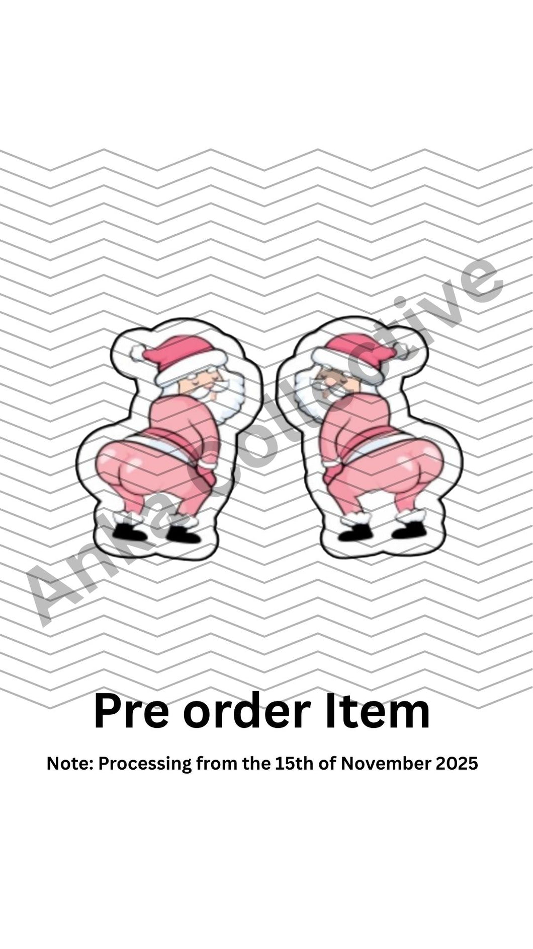Twerking Santa Stud Earrings