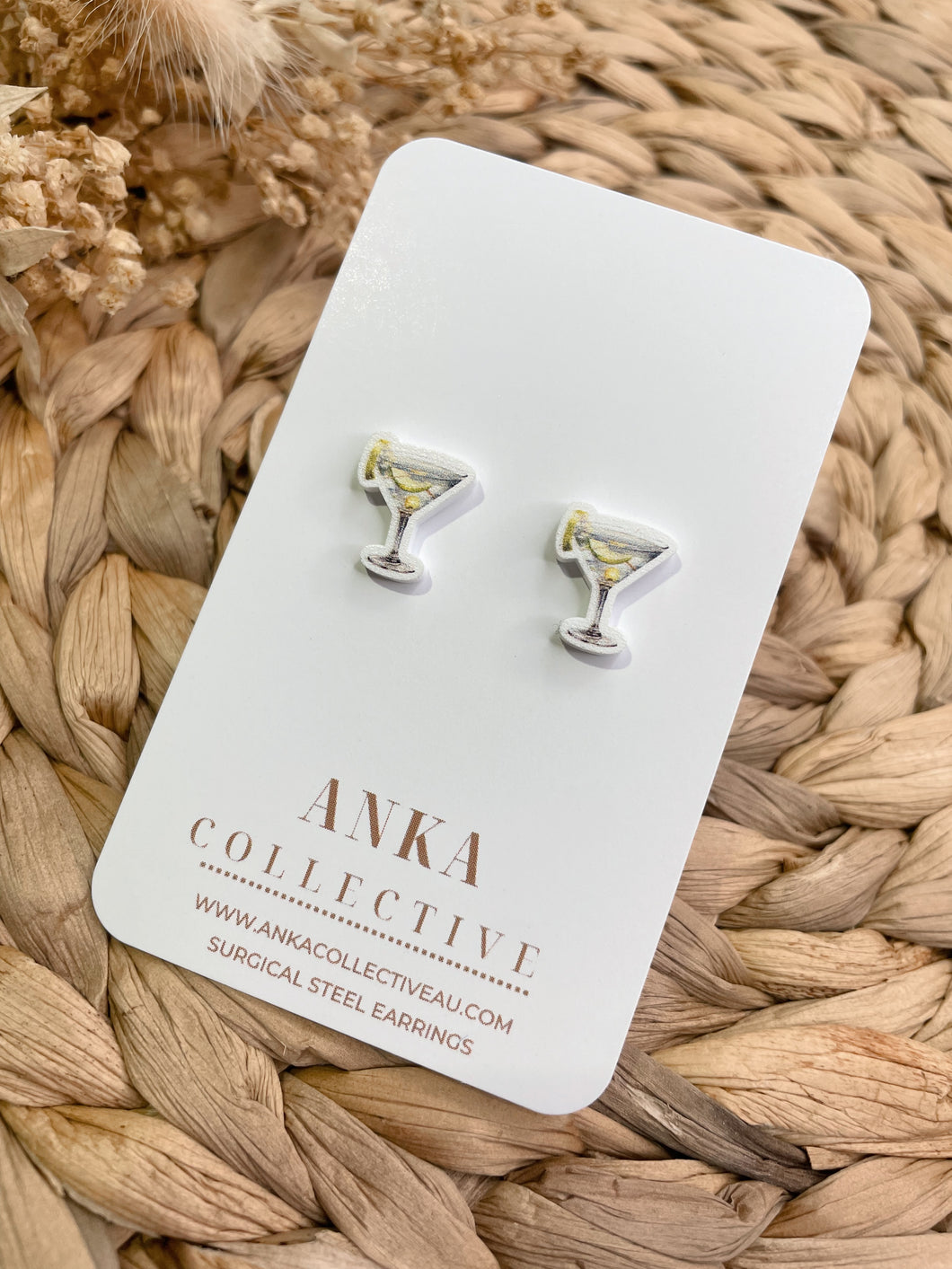 Martini Stud Earrings