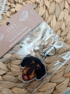 Wire Hair Dachshund Dog Keychain