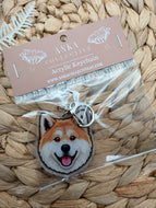 Akita Dog Keychain