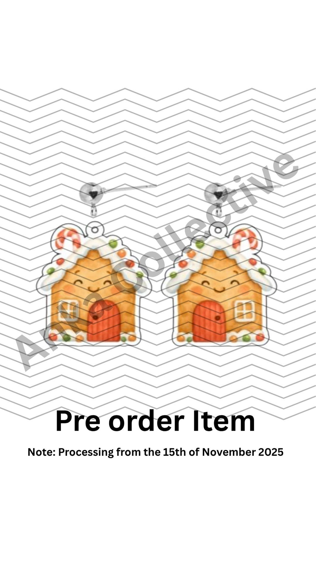 Gingerbread House Dangle Earrings