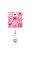 Pink Nurse Badge Reel
