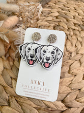 Load image into Gallery viewer, Dalmatian Dangle Earrings
