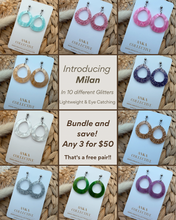Load image into Gallery viewer, Milan Dangle Glitter Earrings
